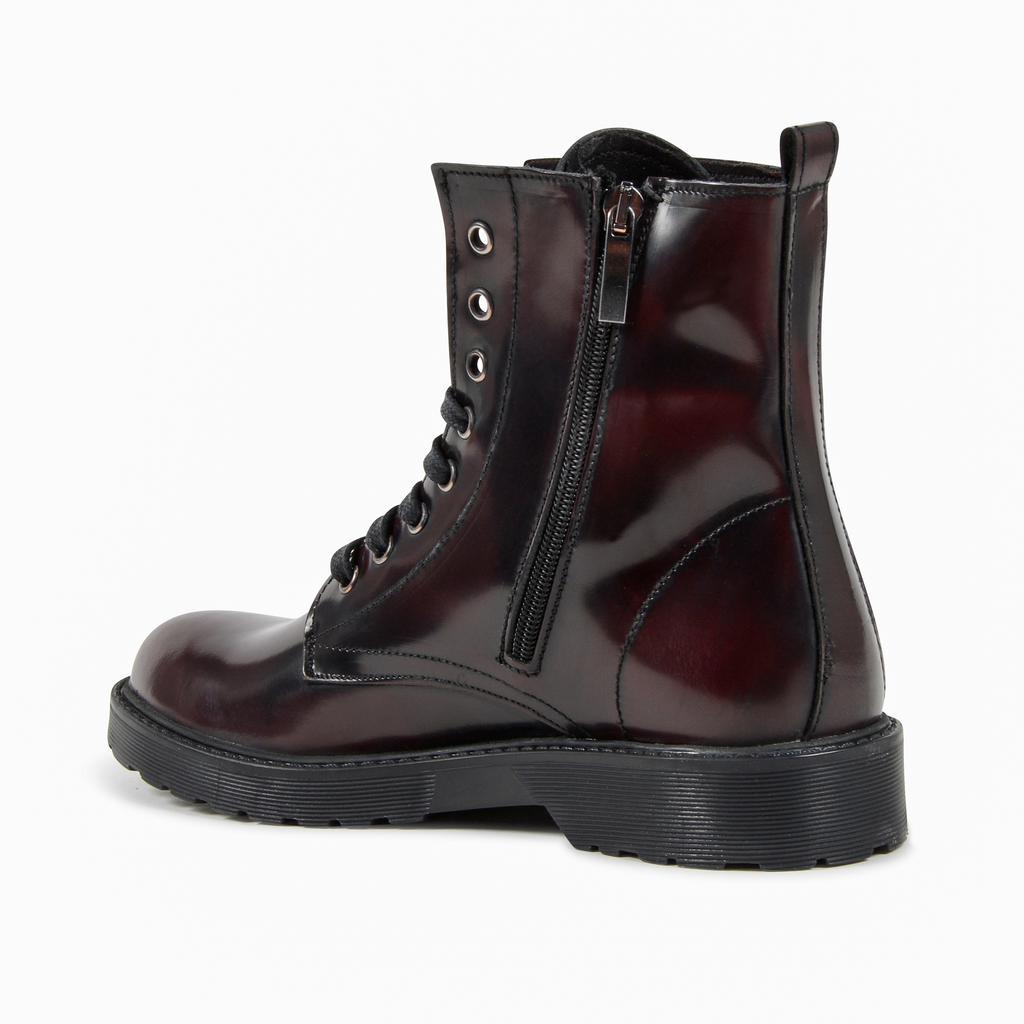 19V69 Italia Womens Ankle Boot Bordeaux 014 ABRASIVATO BORDEAUX