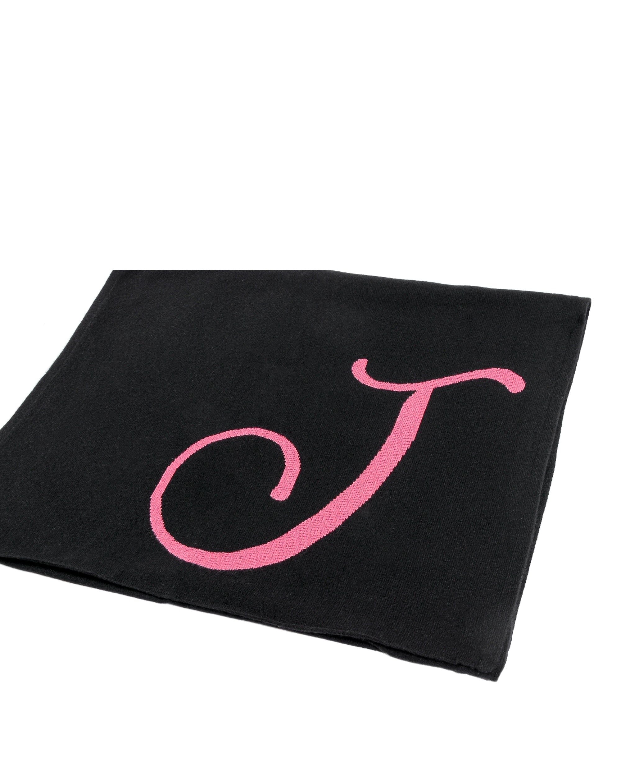 Sciarpa monogrammata Dee Ocleppo DEAN VILLAGE BLACK J