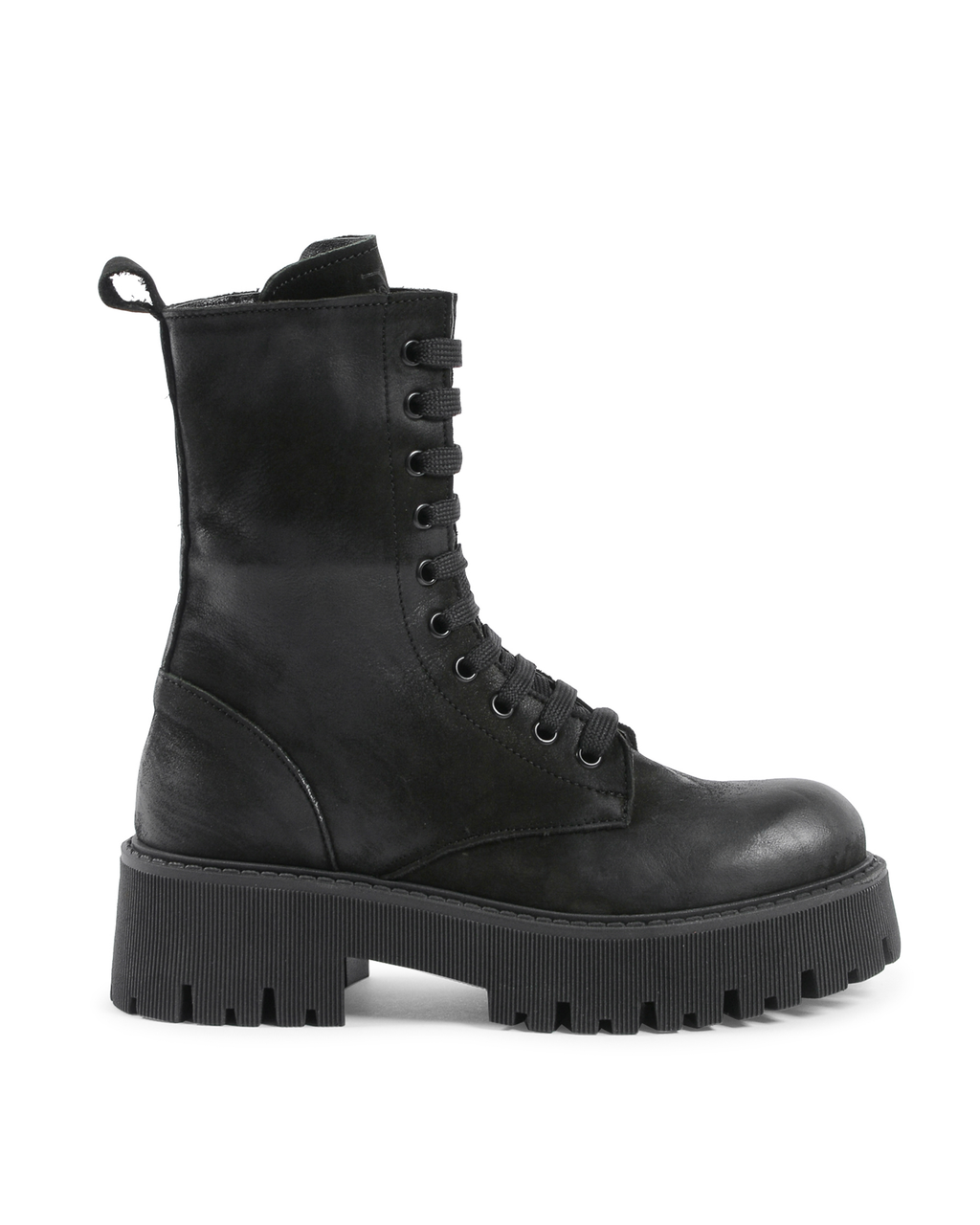 19V69 Italia Womens Short Boot Nero 10-V NABUK NERO