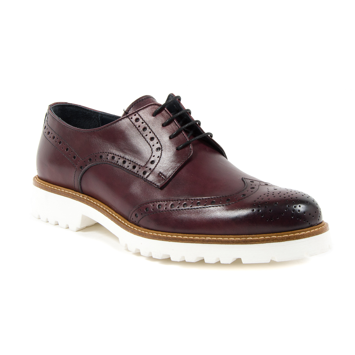 Andrew Charles Scarpe Brogue da Uomo Bordeaux EDWIN