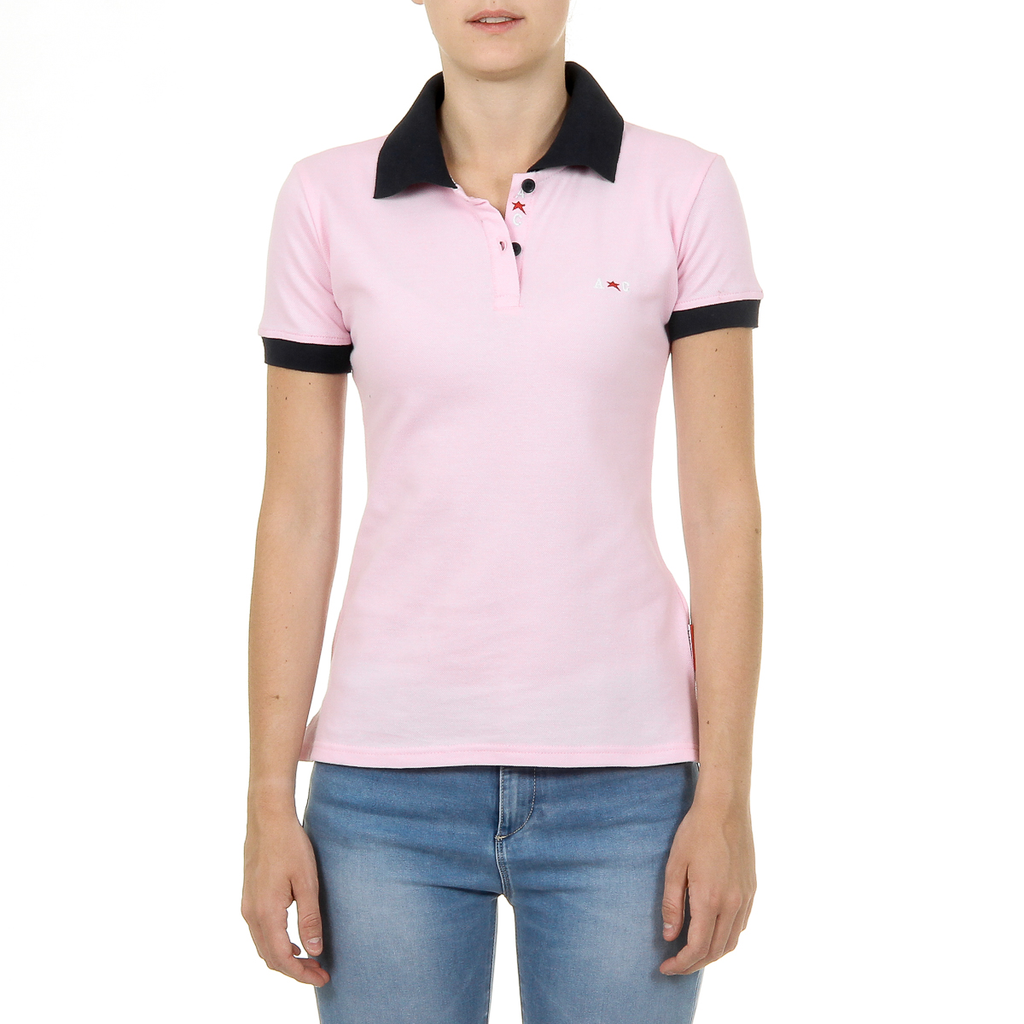 Andrew Charles Polo da donna a maniche corte rosa NIA