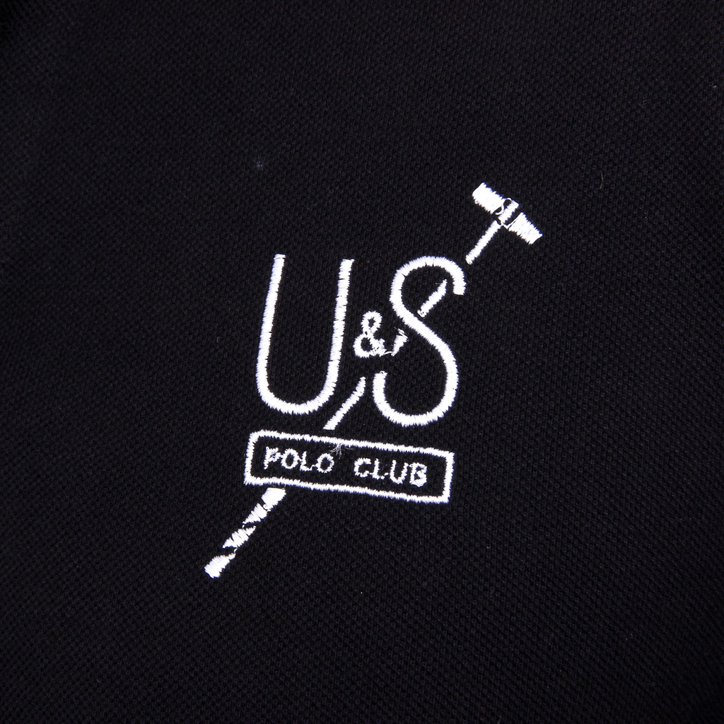 Polo da uomo a maniche corte Ufford & Suffolk Polo Club US026 NERO