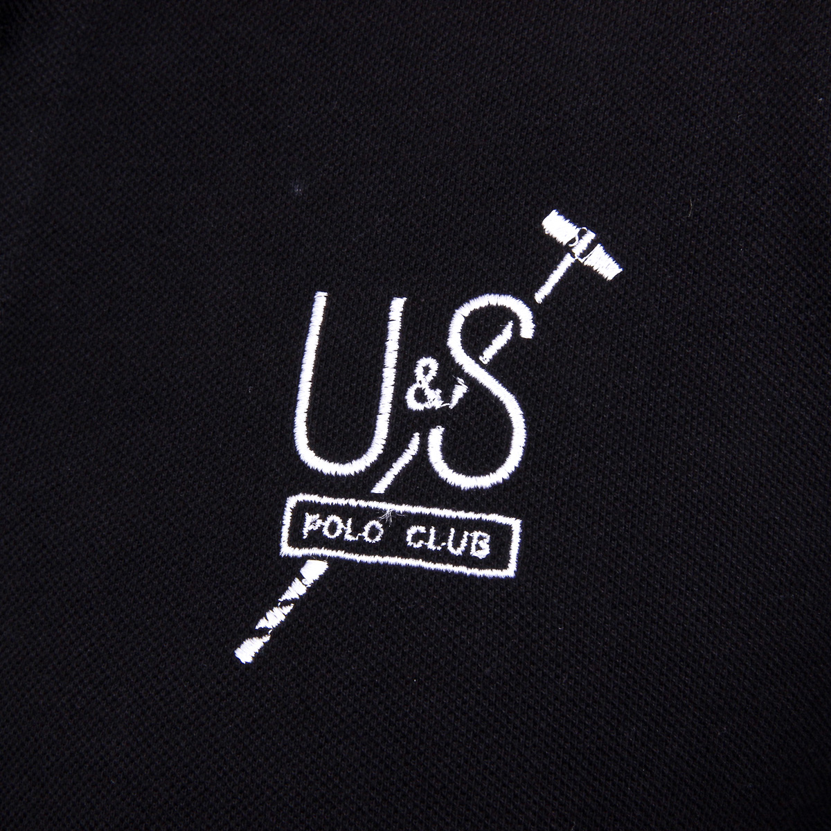 Polo da uomo a maniche corte Ufford & Suffolk Polo Club US026 NERO