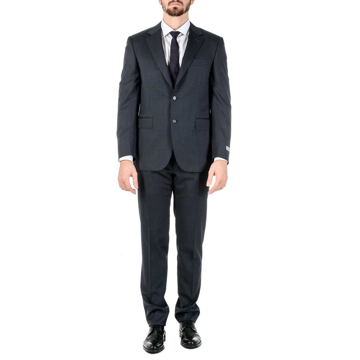 Abito da uomo Canali maniche lunghe grigio scuro