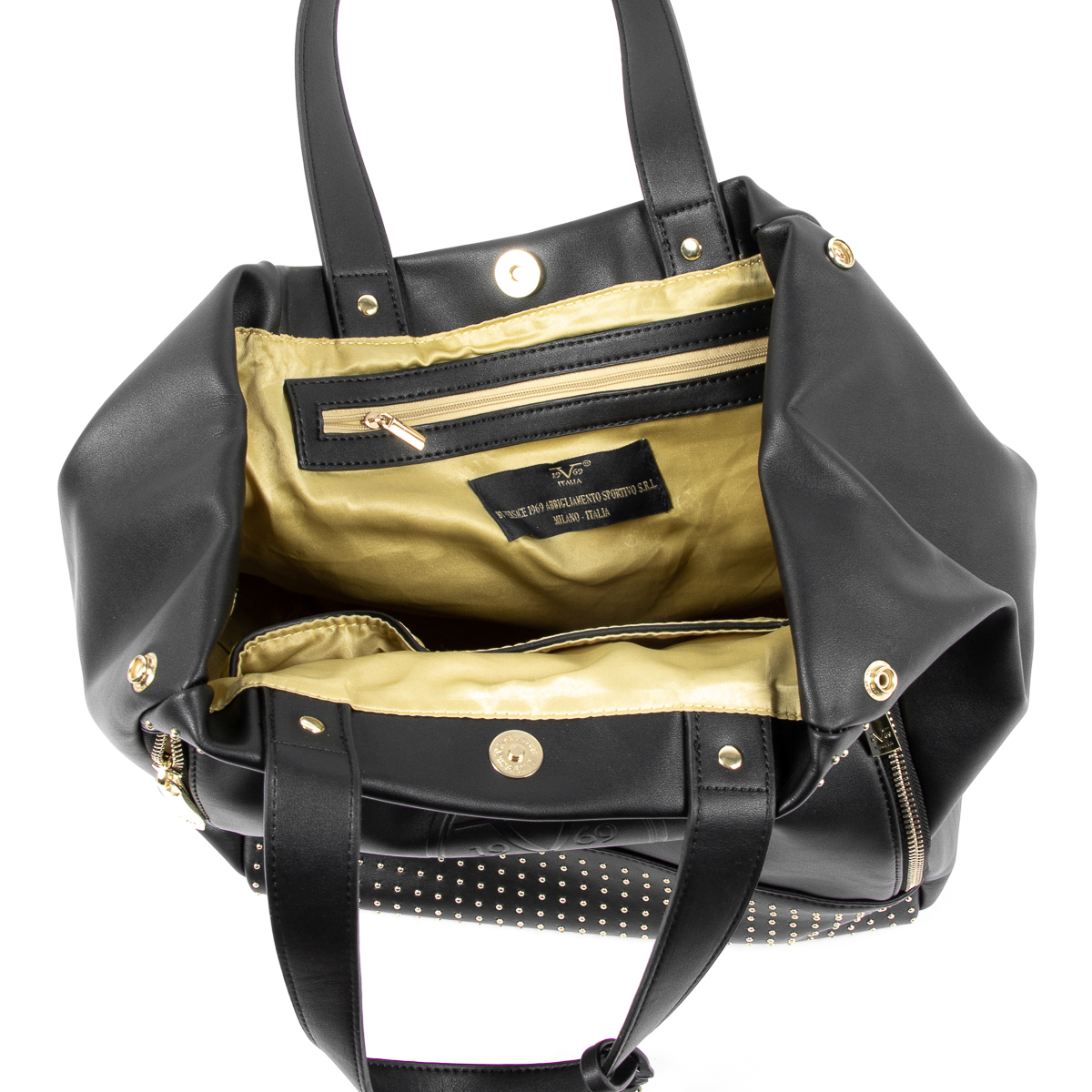 V 1969 Italia Borsa da donna nera OLIVIA