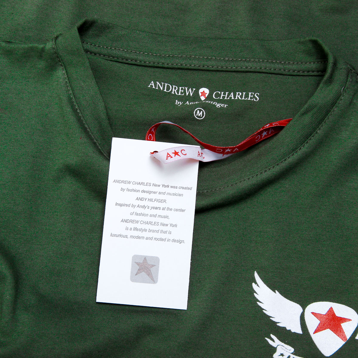 Andrew Charles T-shirt da donna a maniche corte con scollo rotondo verde TARANA