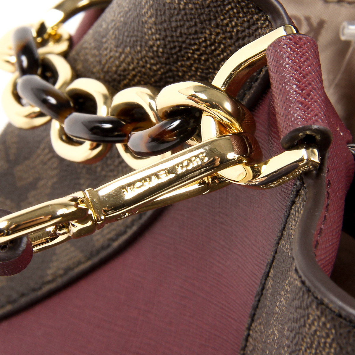 Borsa a mano da donna Michael Kors PORTIA 35F7GPAS3B BRN PLUM