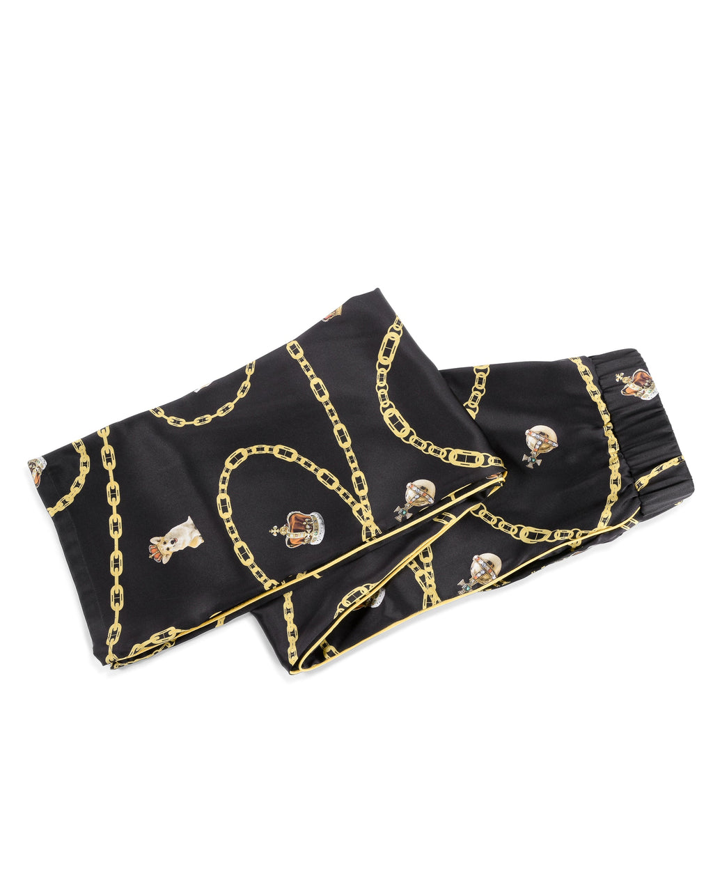 Pigiama in seta Queen's Jubilee - Nero