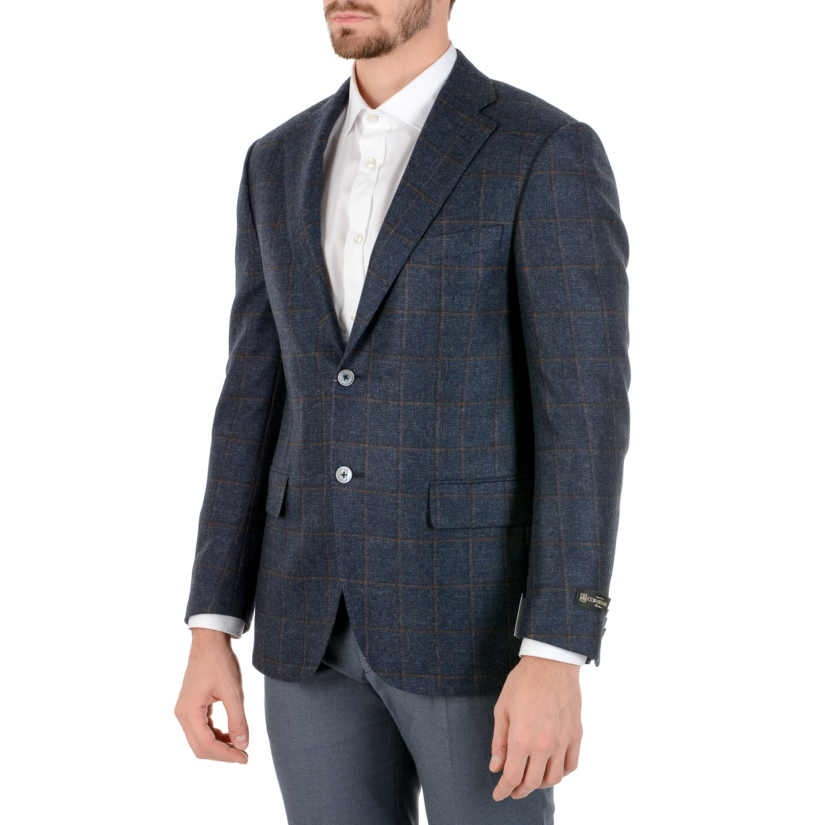 Corneliani Giacca Uomo Maniche Lunghe Blu Scuro