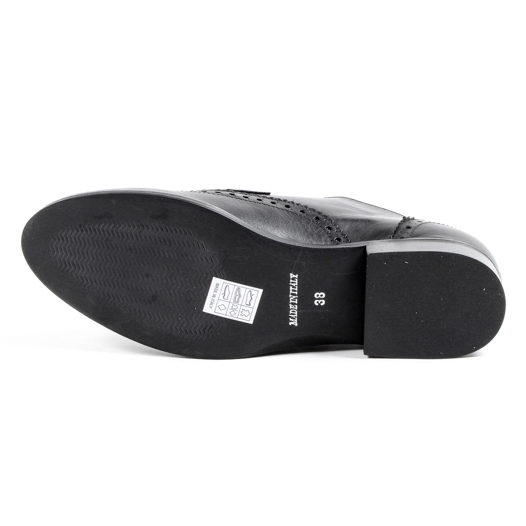 V 1969 Italia Scarpa Brogue da Donna Nera SULLY