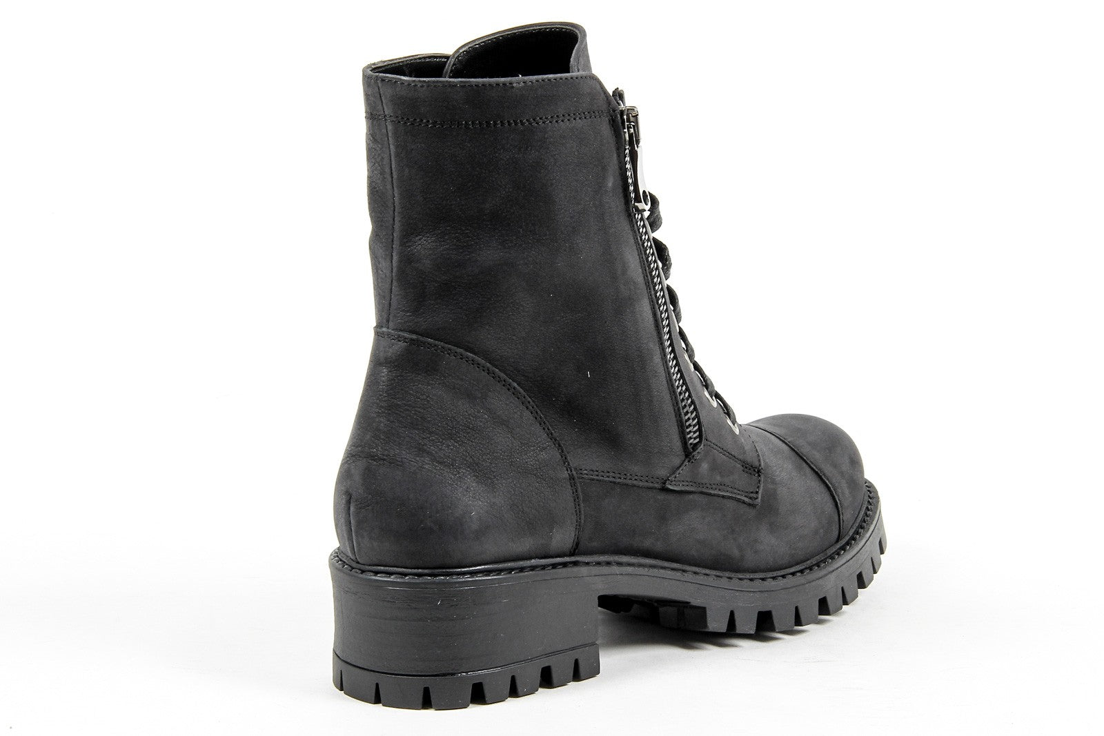 V 1969 Italia Womens Short Boot B1476 NABUK NERO