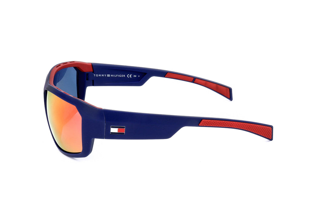 Occhiali da sole da uomo Tommy Hilfiger TH 1722 S WIR 61 16 125 BLU OPACO ROSSO