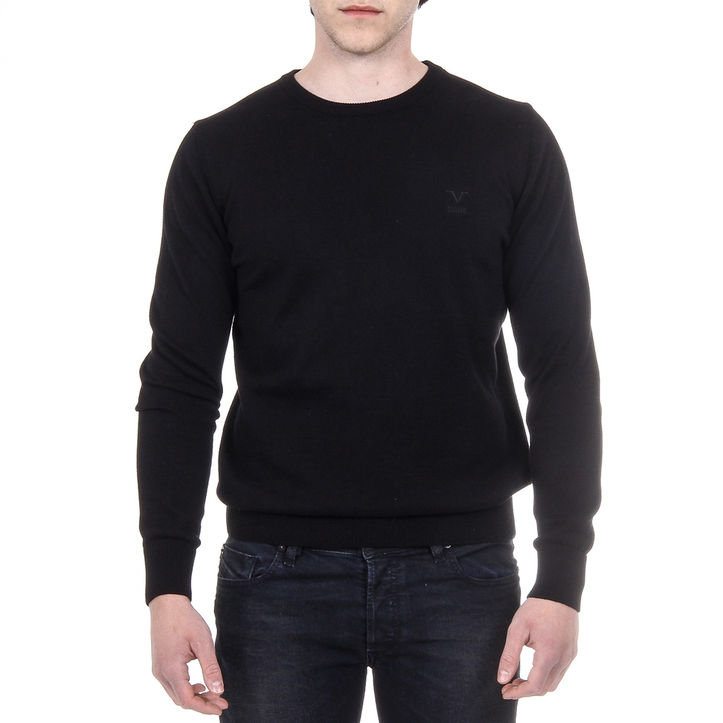 V 1969 Italia Maglione da uomo a maniche lunghe con scollo tondo
