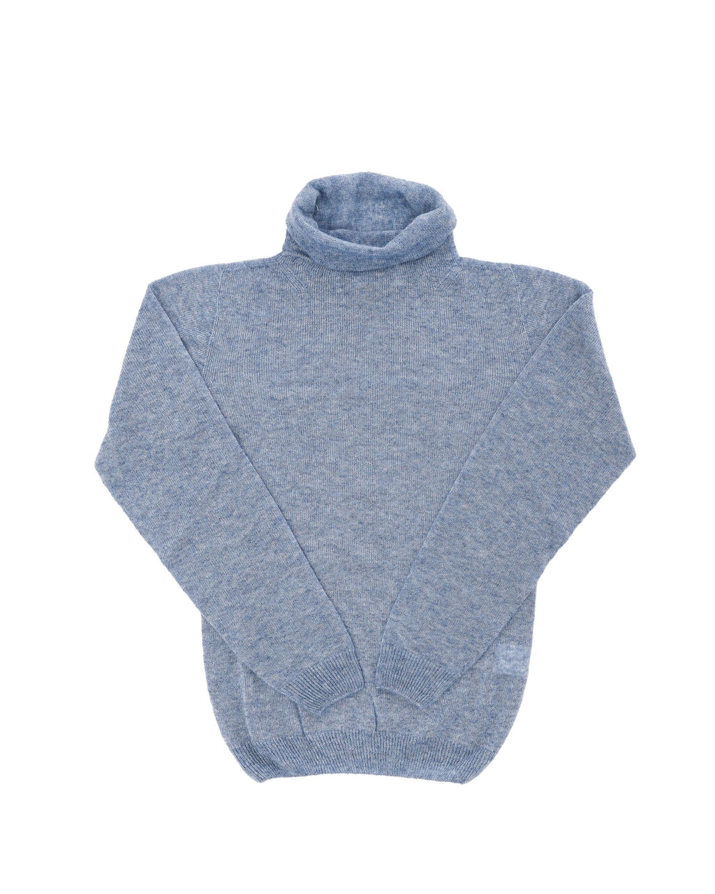Maglione dolcevita da donna in cashmere Crown of Edinburgh COE 0019 BLU MELANGE