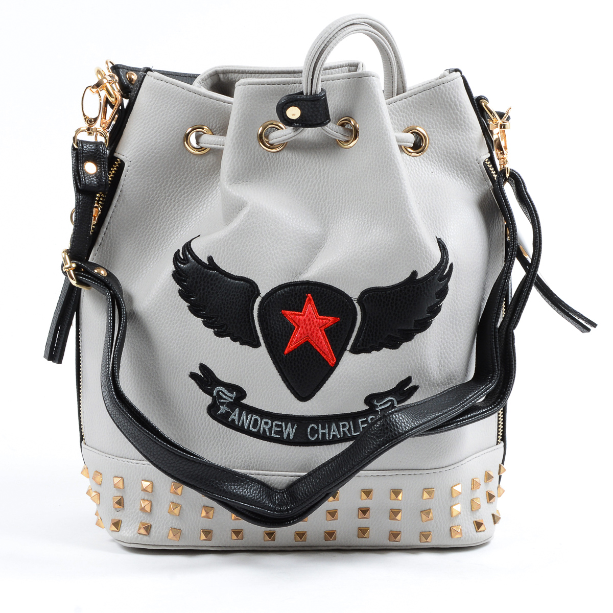 Borsa a mano da donna Andrew Charles grigio chiaro REBECCA
