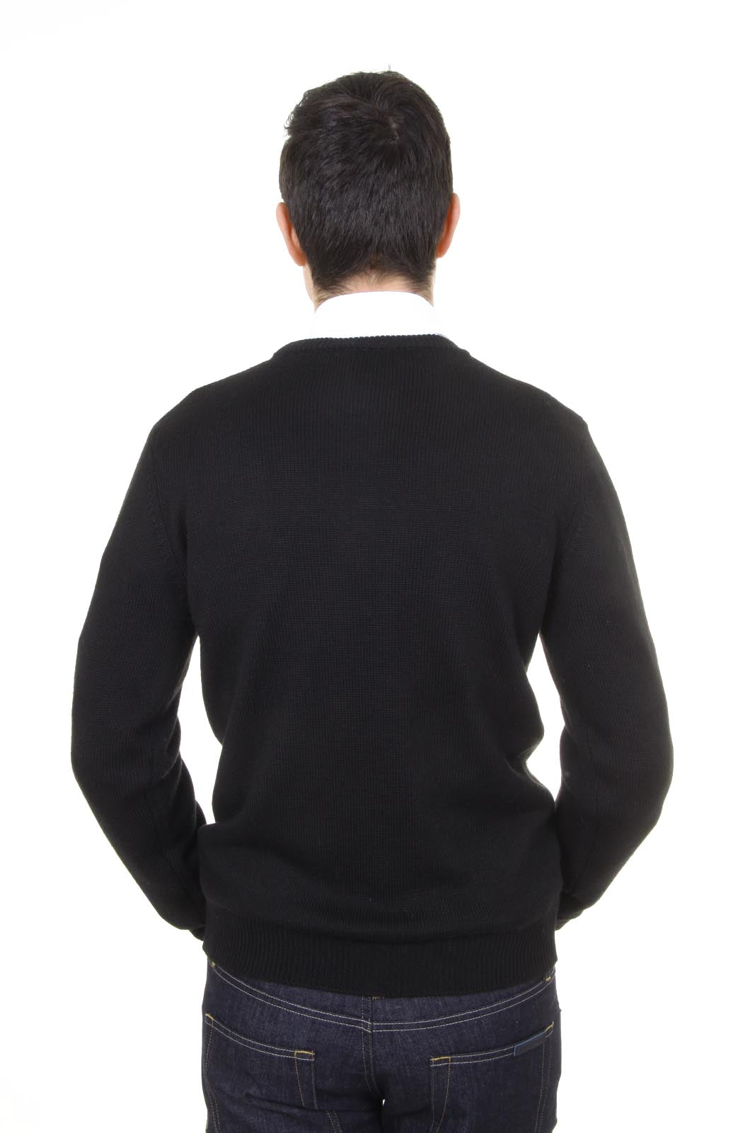 V 1969 Italia maglione girocollo uomo 9802 GIROCOLLO NERO