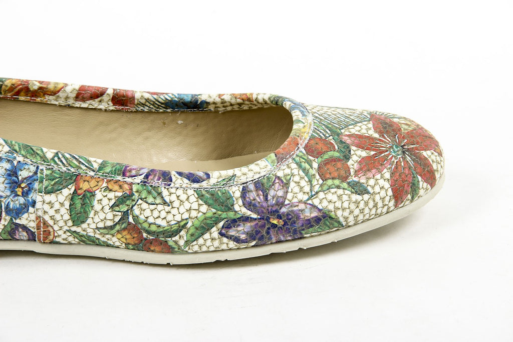 V 1969 Italia Ballerina da donna E08 FIORI OSSO