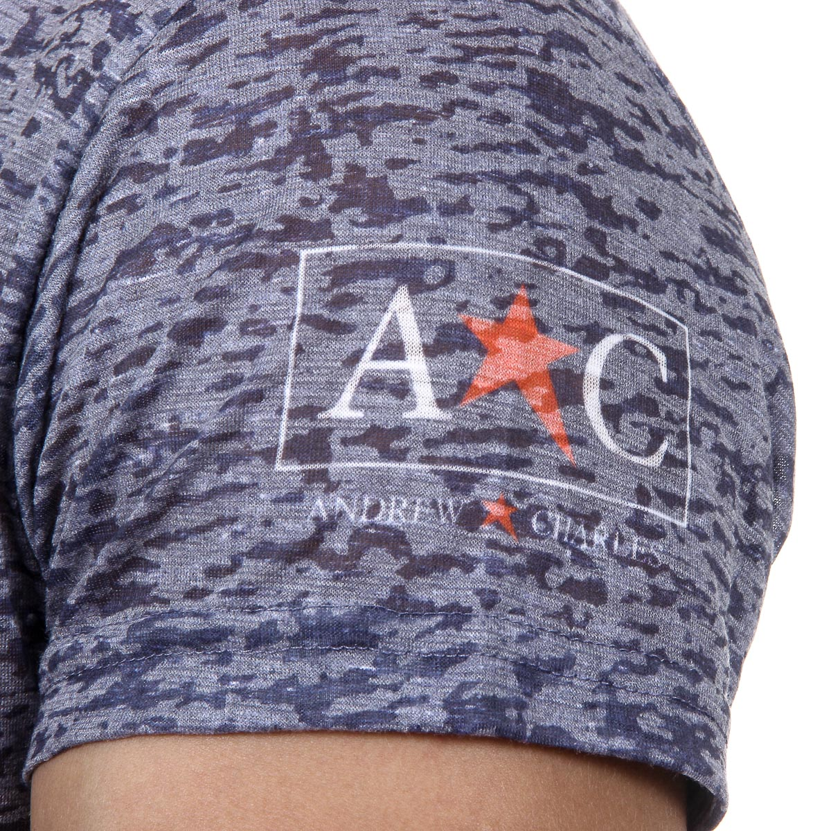 Andrew Charles T-shirt da uomo a maniche corte con scollo rotondo blu LEVI