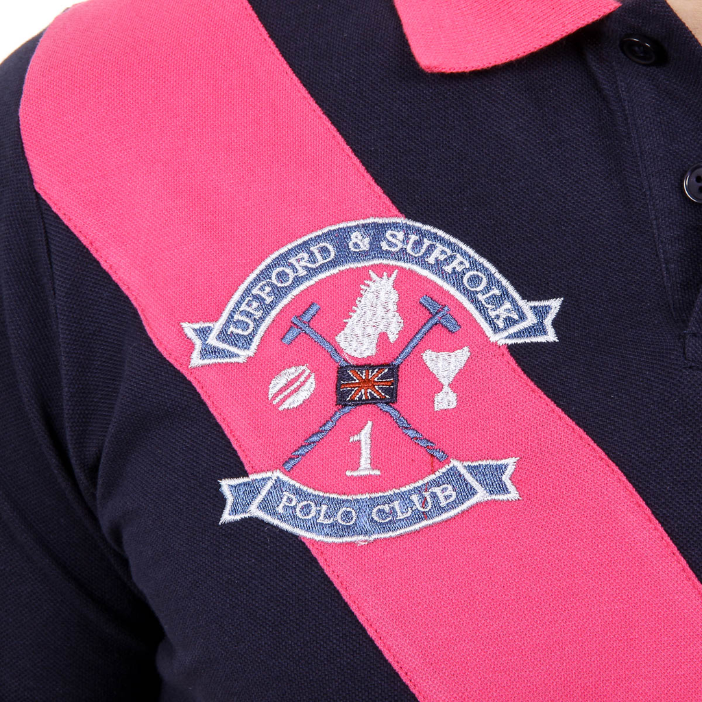 Polo da uomo a maniche corte Ufford & Suffolk Polo Club US003 INDIGO