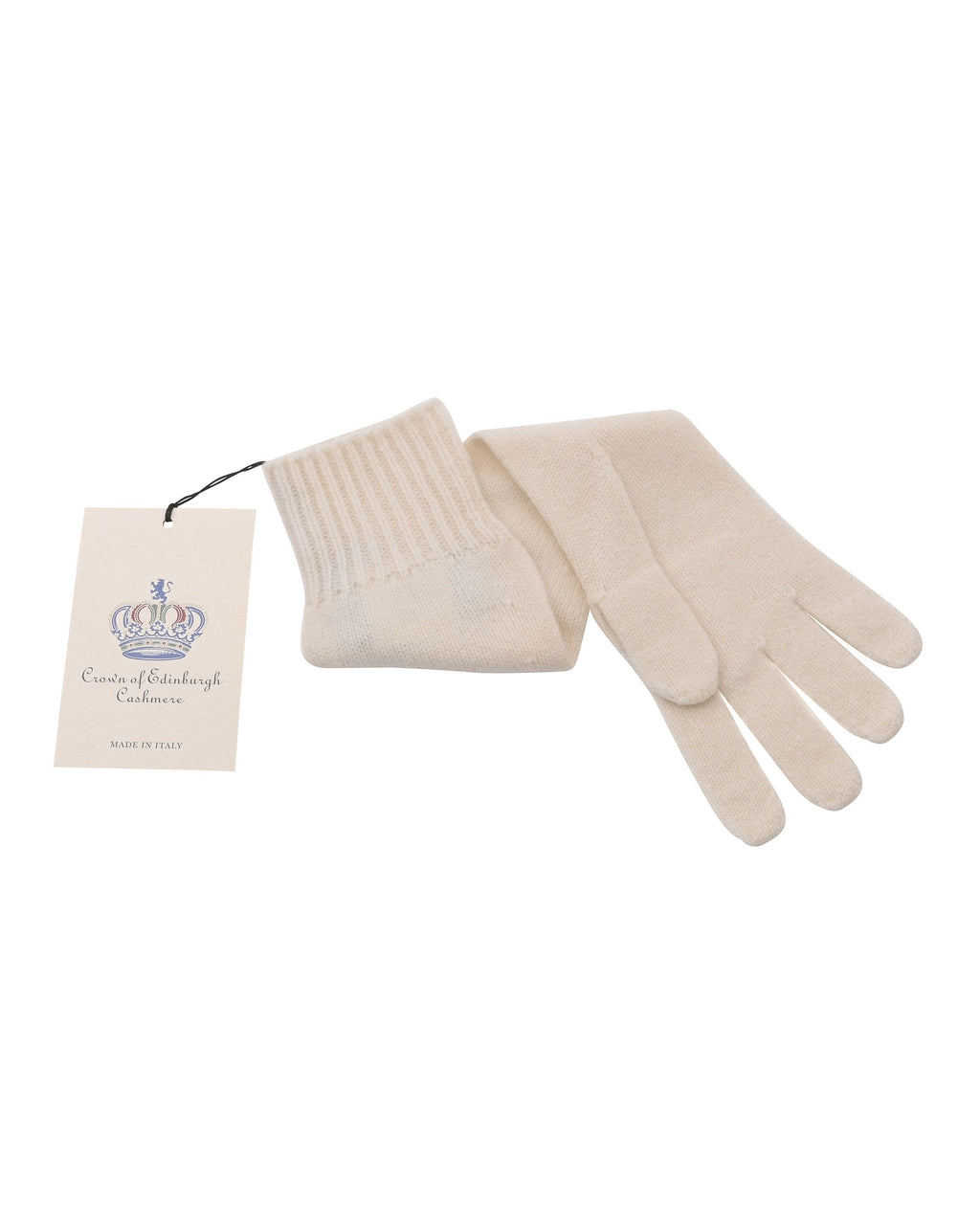 Guanti lunghi da donna in cashmere Crown of Edinburgh COE 002 BEIGE