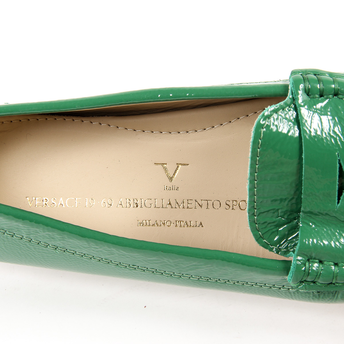 V 1969 Italia Mocassino da donna verde AMALFI