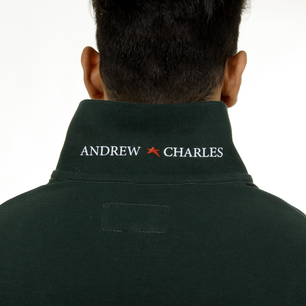 Andrew Charles Polo da uomo a maniche corte verde SEFU