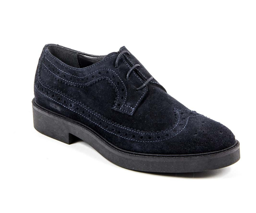 V 1969 Italia Scarpa Brogue da Donna B1670 VELOUR BLUE
