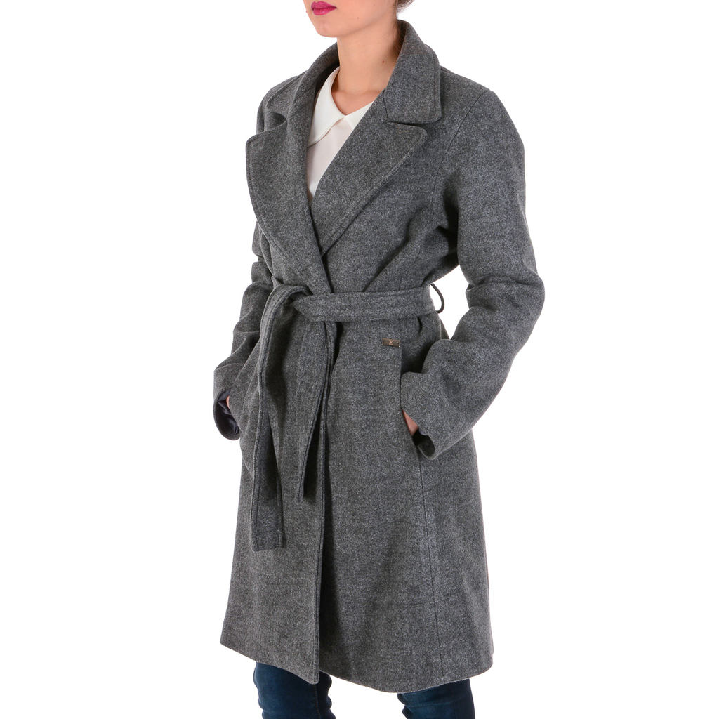 V 1969 Italia Cappotto da donna a maniche lunghe grigio JENNY