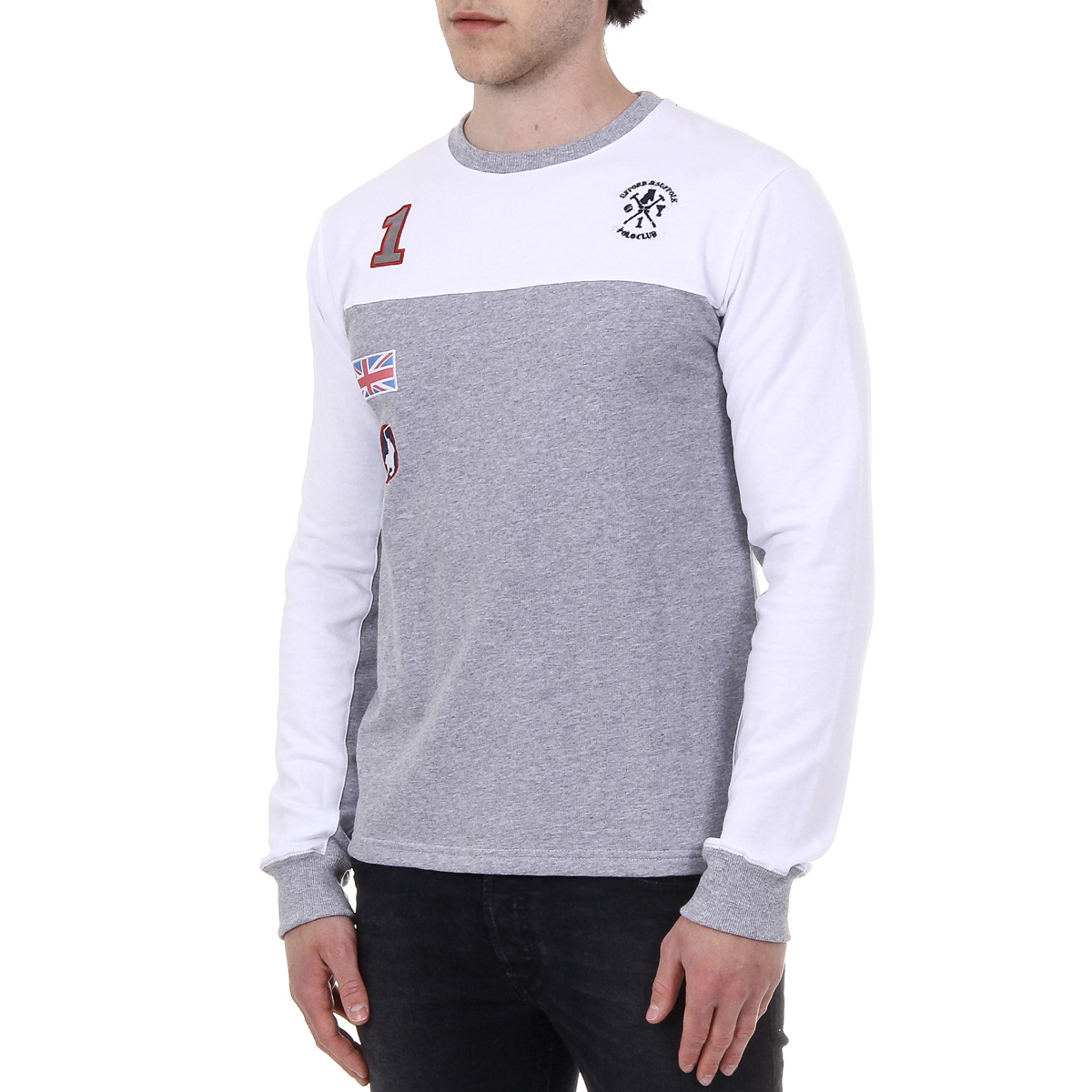Maglione da uomo a maniche lunghe con scollo tondo Ufford & Suffolk Polo Club