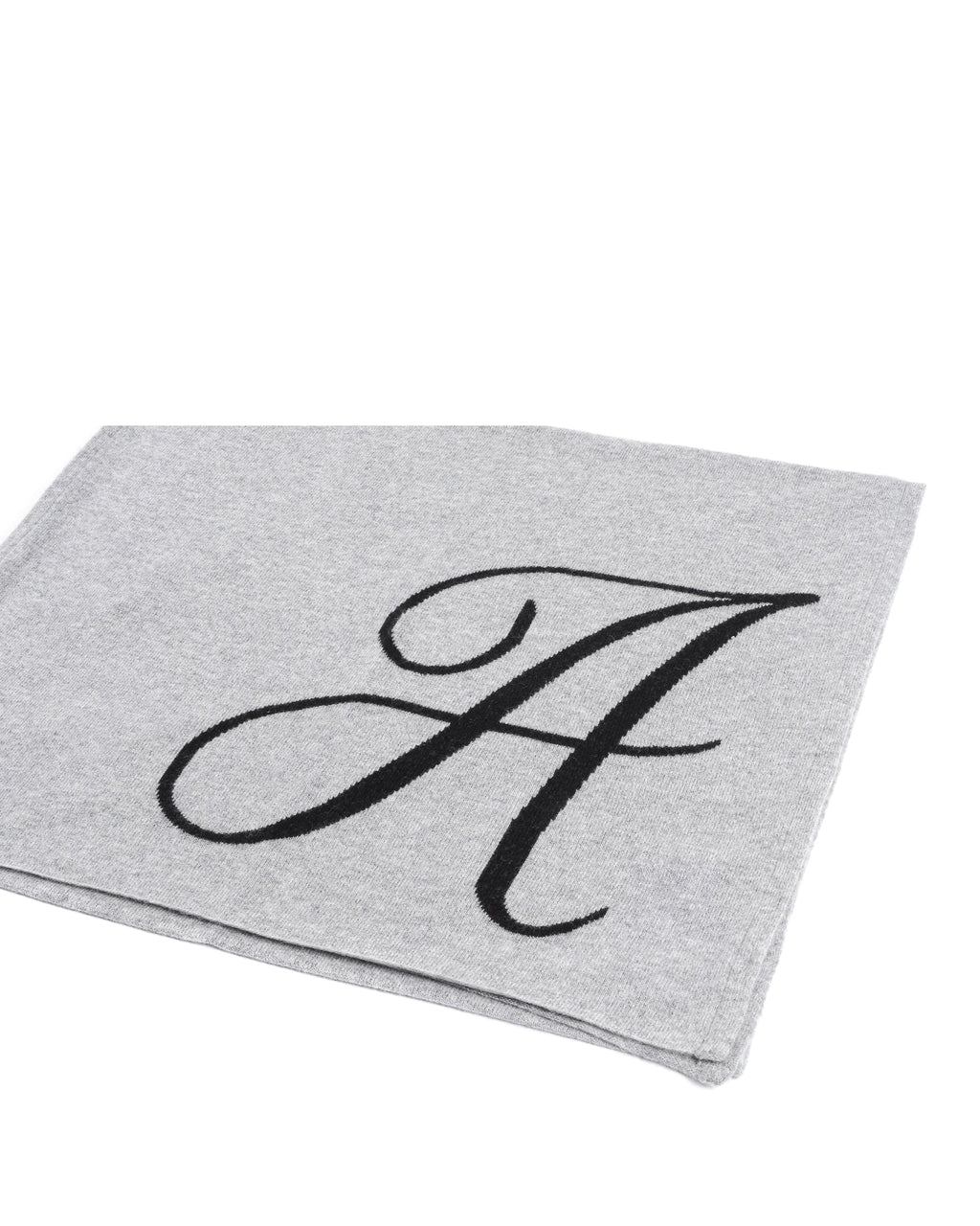Sciarpa in cashmere con monogramma - Grigio