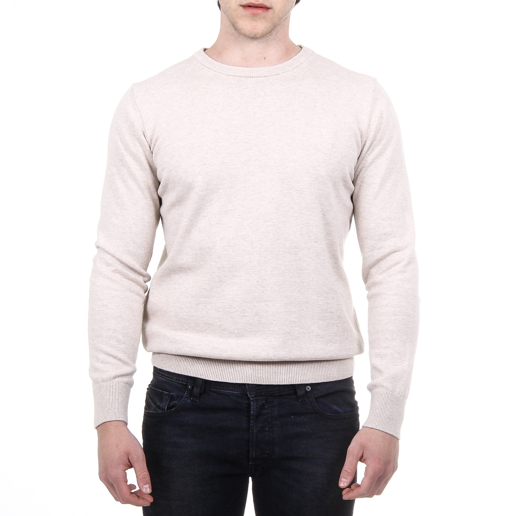 V 1969 Italia Maglione da uomo a maniche lunghe con scollo tondo