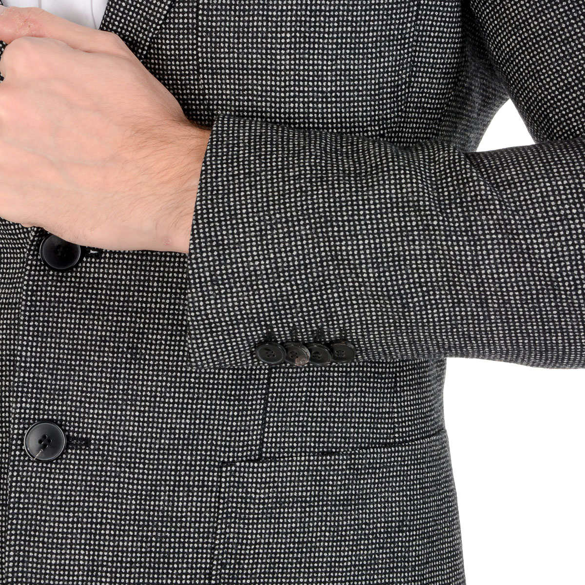 Giacca da uomo Hugo Boss a maniche lunghe grigia RAYE