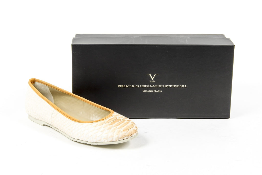 V 1969 Italia Ballerina da donna E08 PITONE OCRA