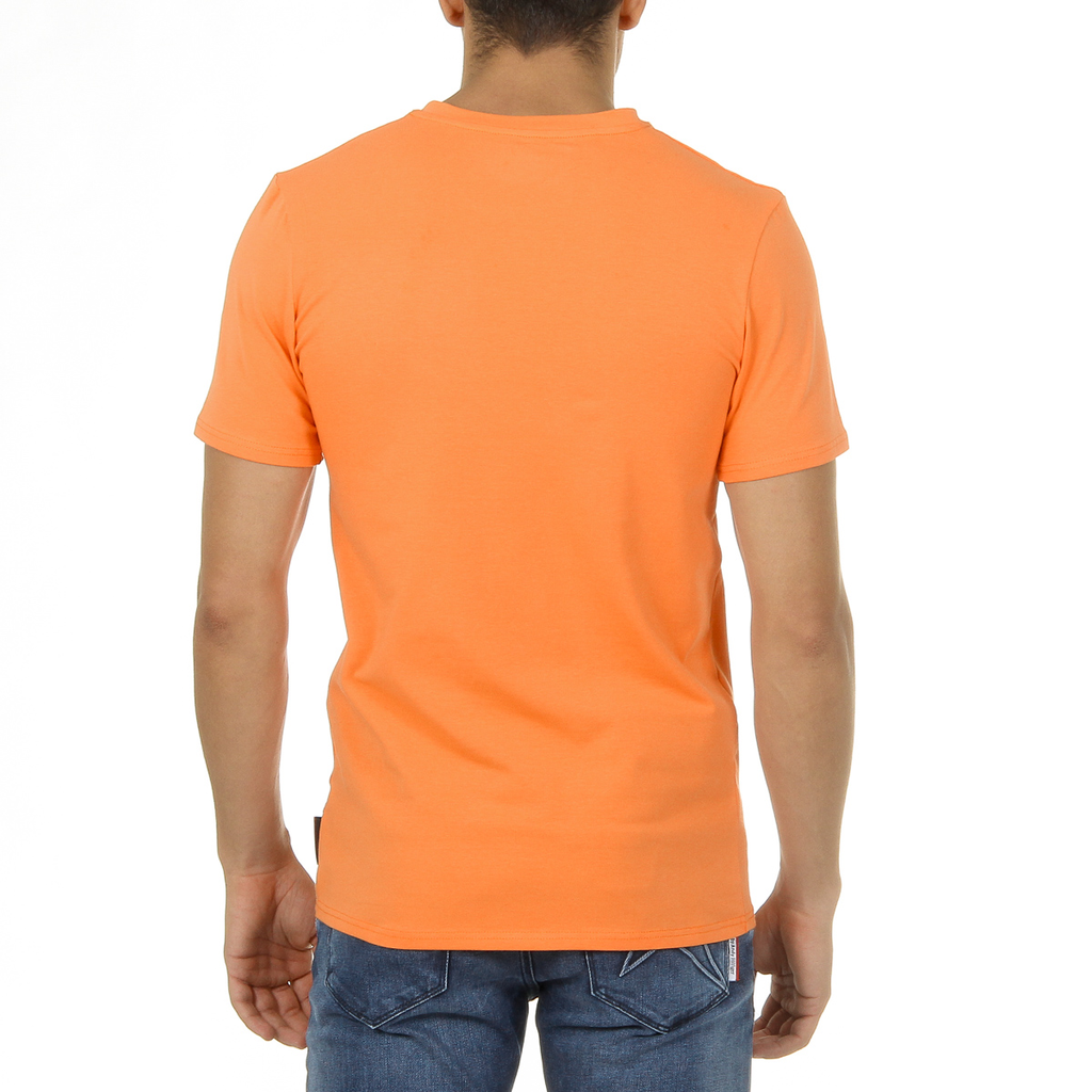 Andrew Charles Maglietta da uomo a maniche corte con scollo a V arancione KENAN