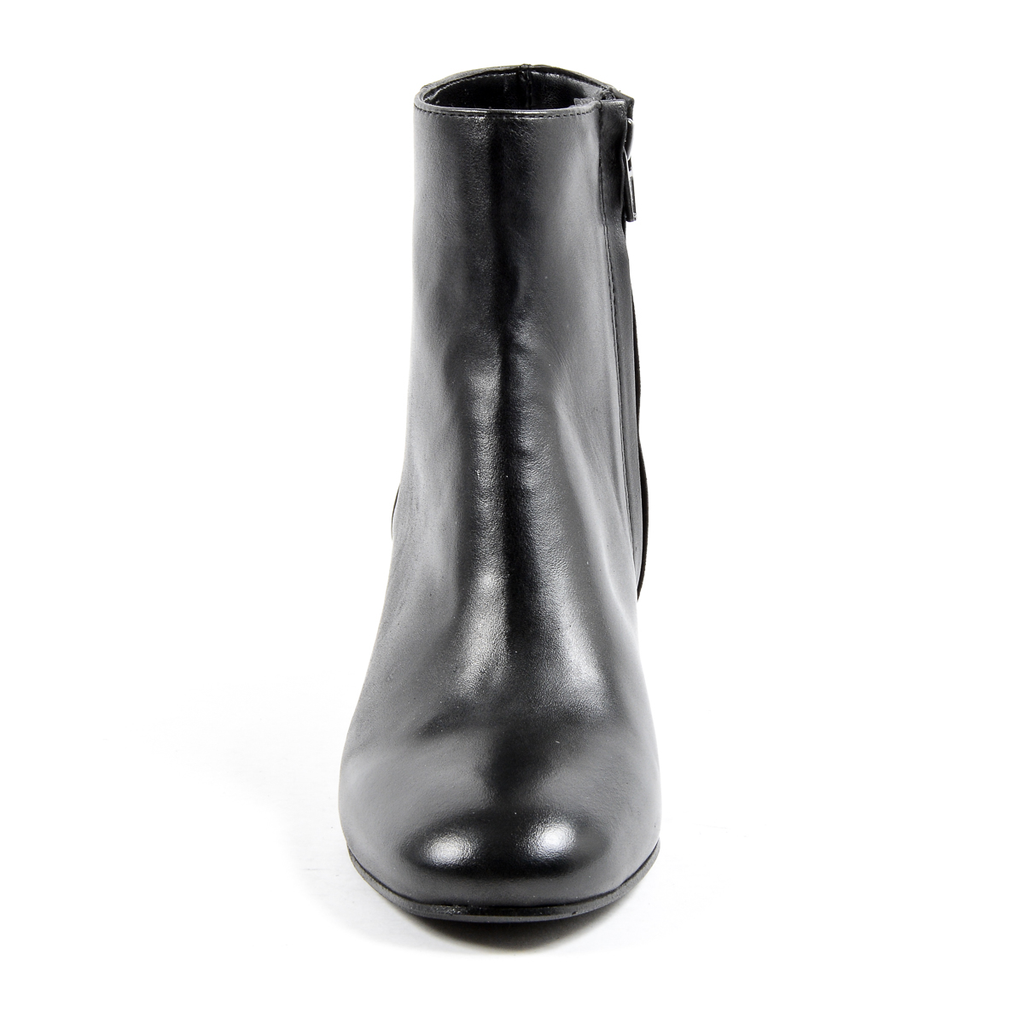 V 1969 Italia Stivaletto con tacco da donna nero MAD