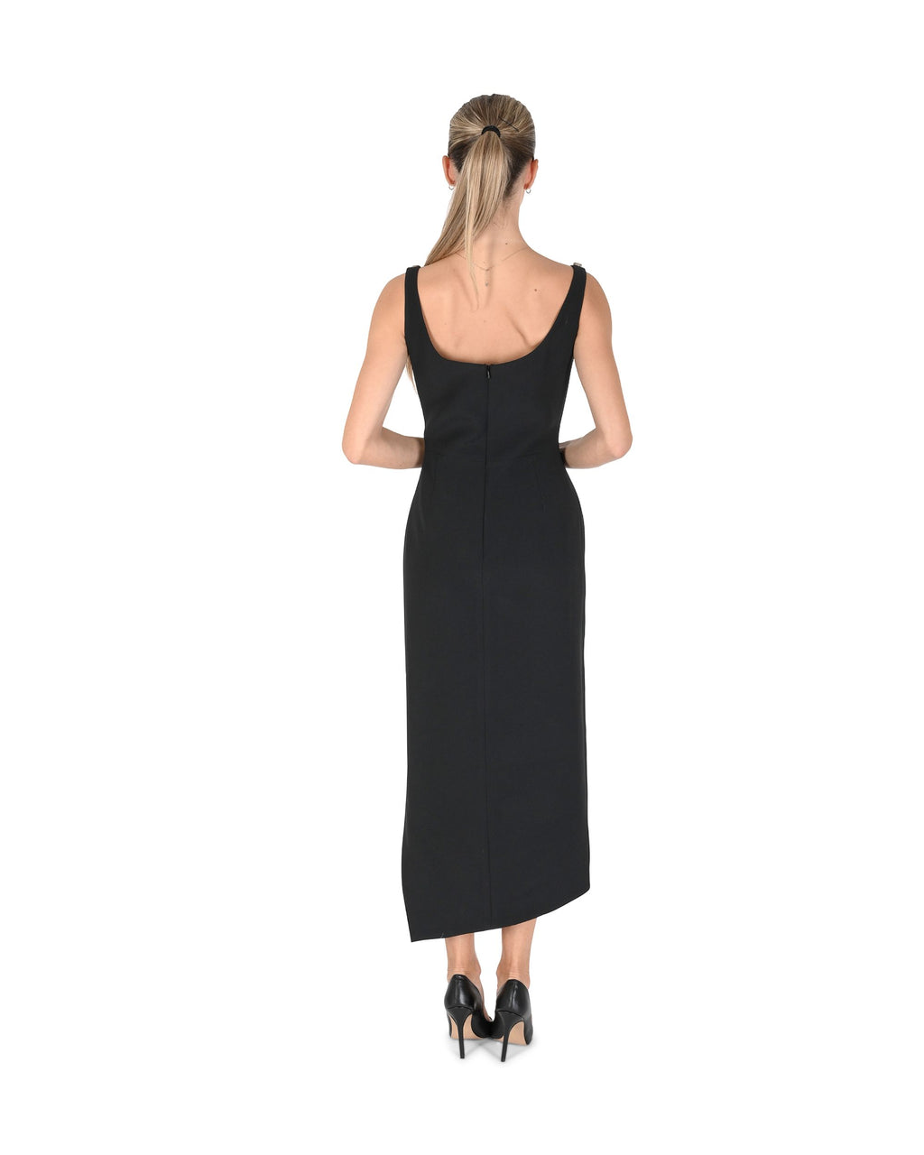 Abito da donna David Koma AW24DK70D NERO/ARGENTO 8S1