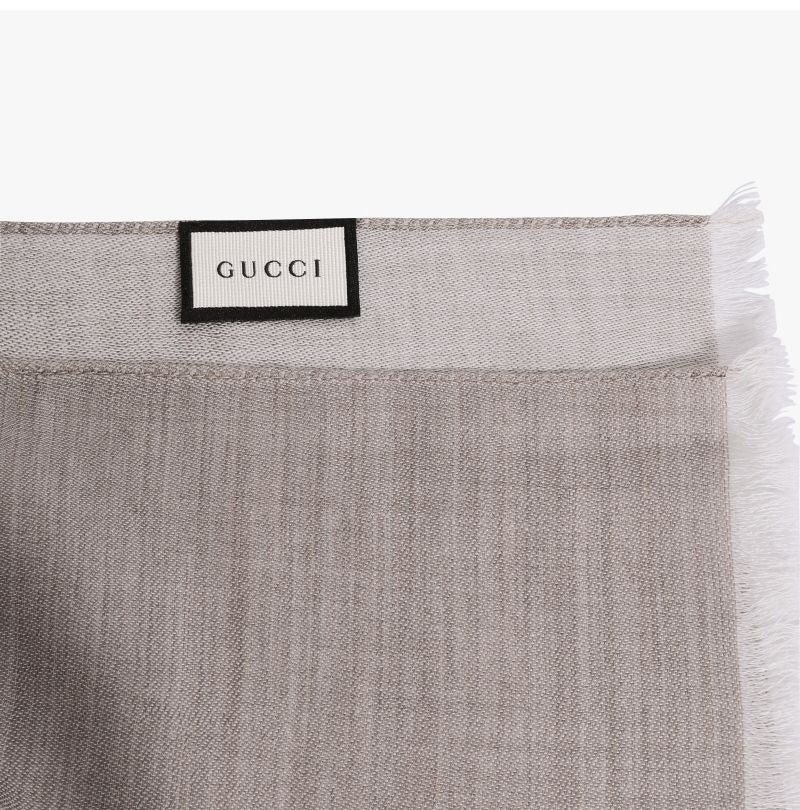 Gucci sciarpa uomo 70x200 beige