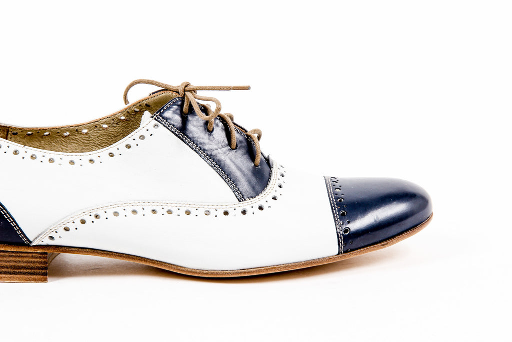 Kiton Brogue Donna D35803 VINAP BLEU PRESTIGE BIANCO