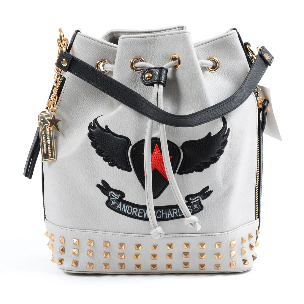 Borsa a mano da donna Andrew Charles grigio chiaro REBECCA