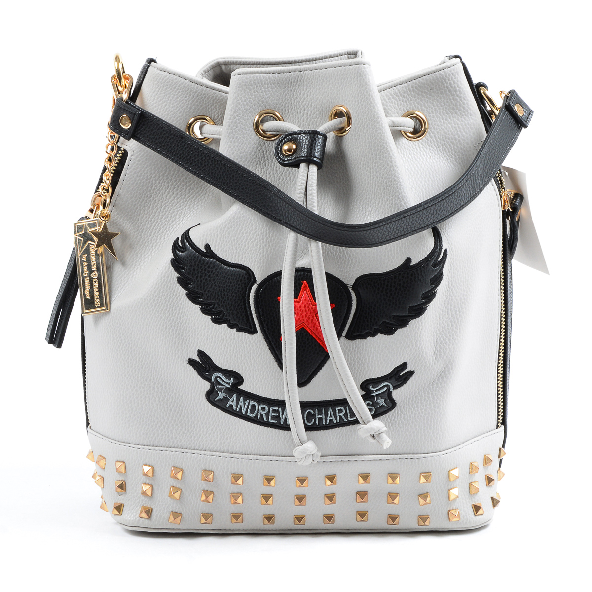 Borsa a mano da donna Andrew Charles grigio chiaro REBECCA