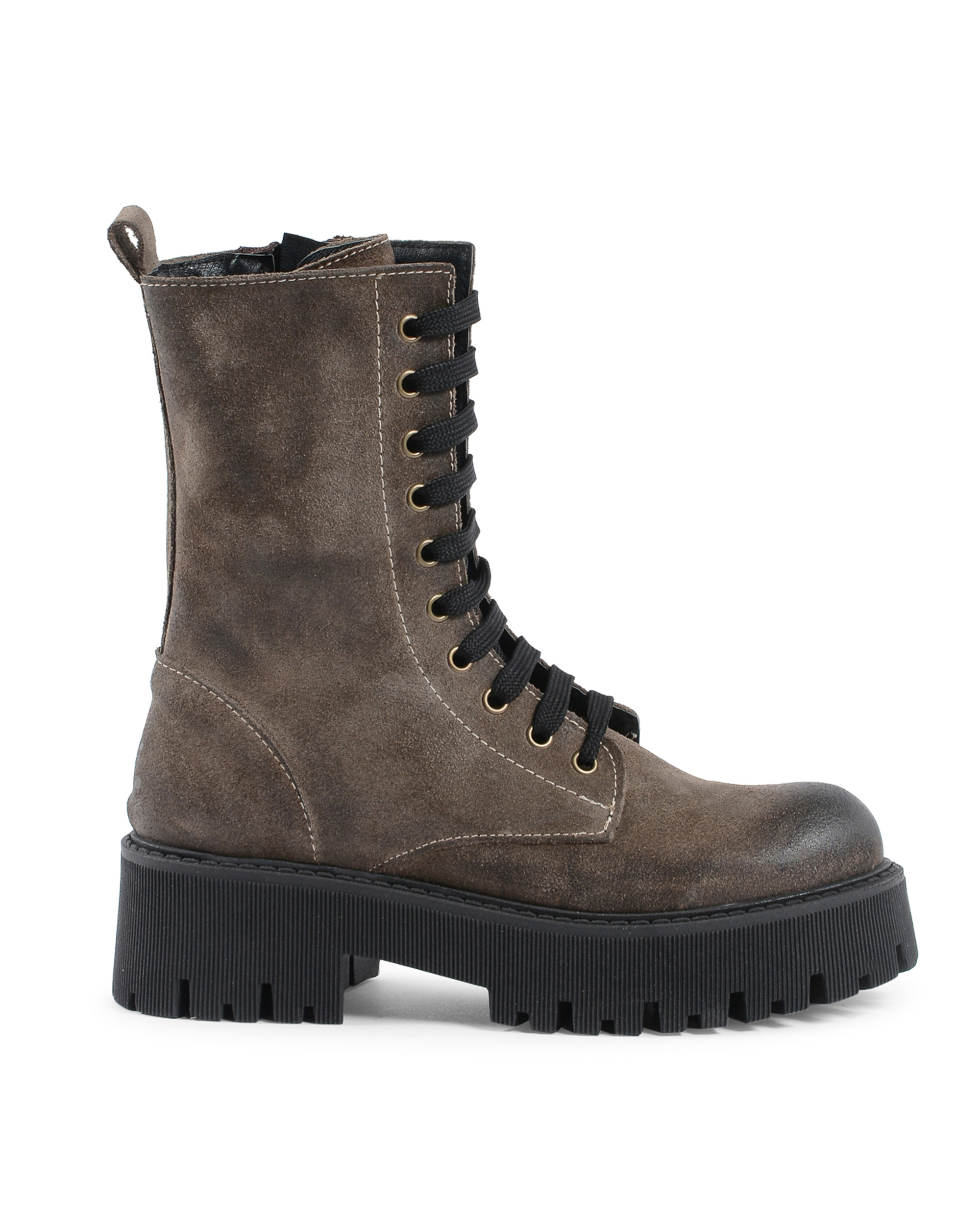 19V69 Italia Womens Short Boot Taupe 10-V CAMOSCIO TAUPE