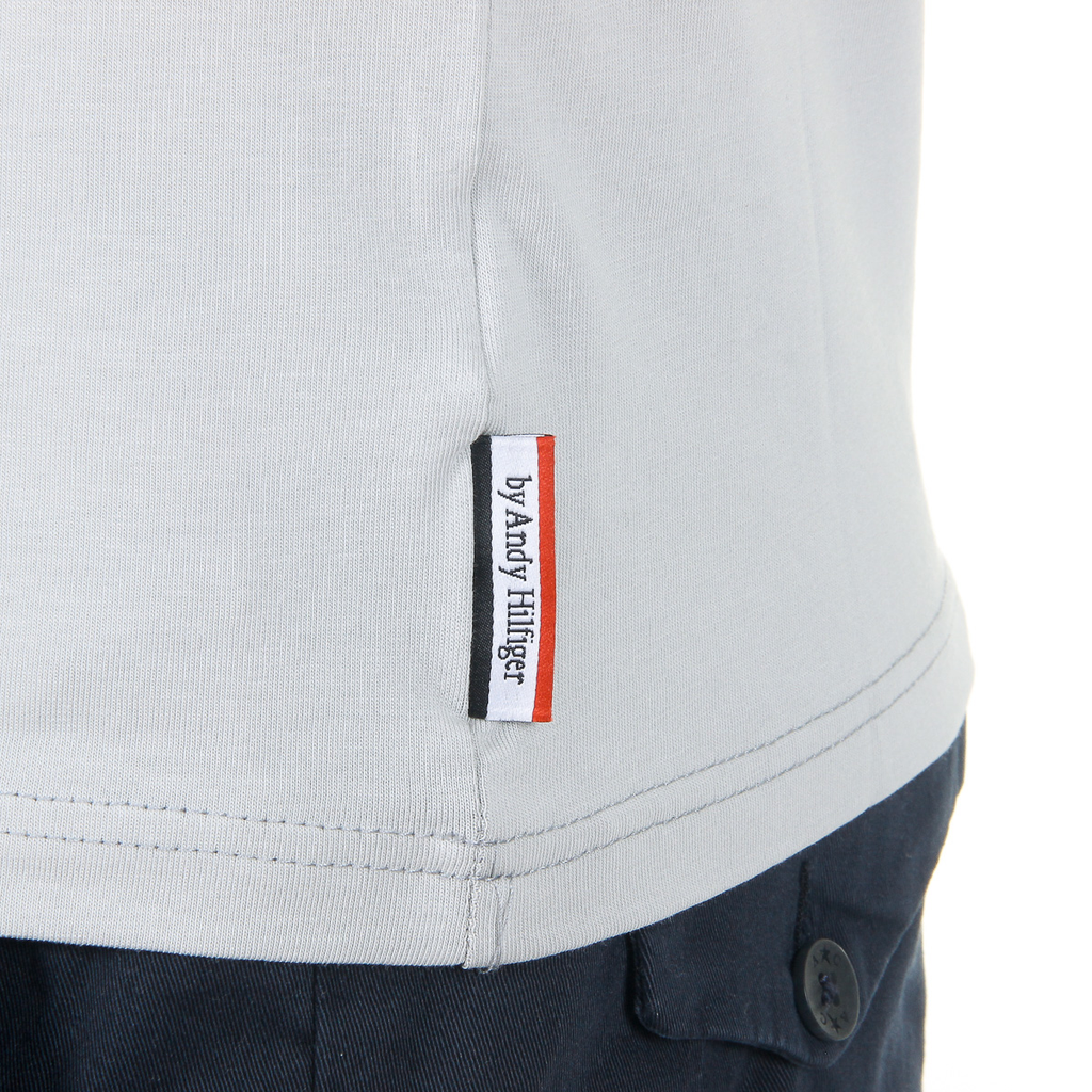 Andrew Charles T-shirt da uomo a maniche corte con scollo rotondo grigio chiaro KEITA
