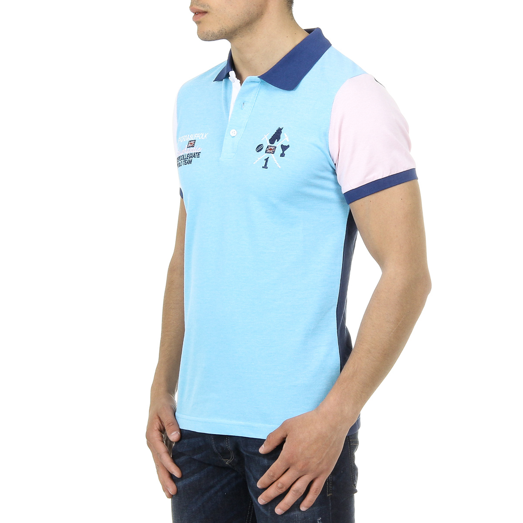 Polo da uomo a maniche corte Ufford & Suffolk Polo Club US009 TURCHESE