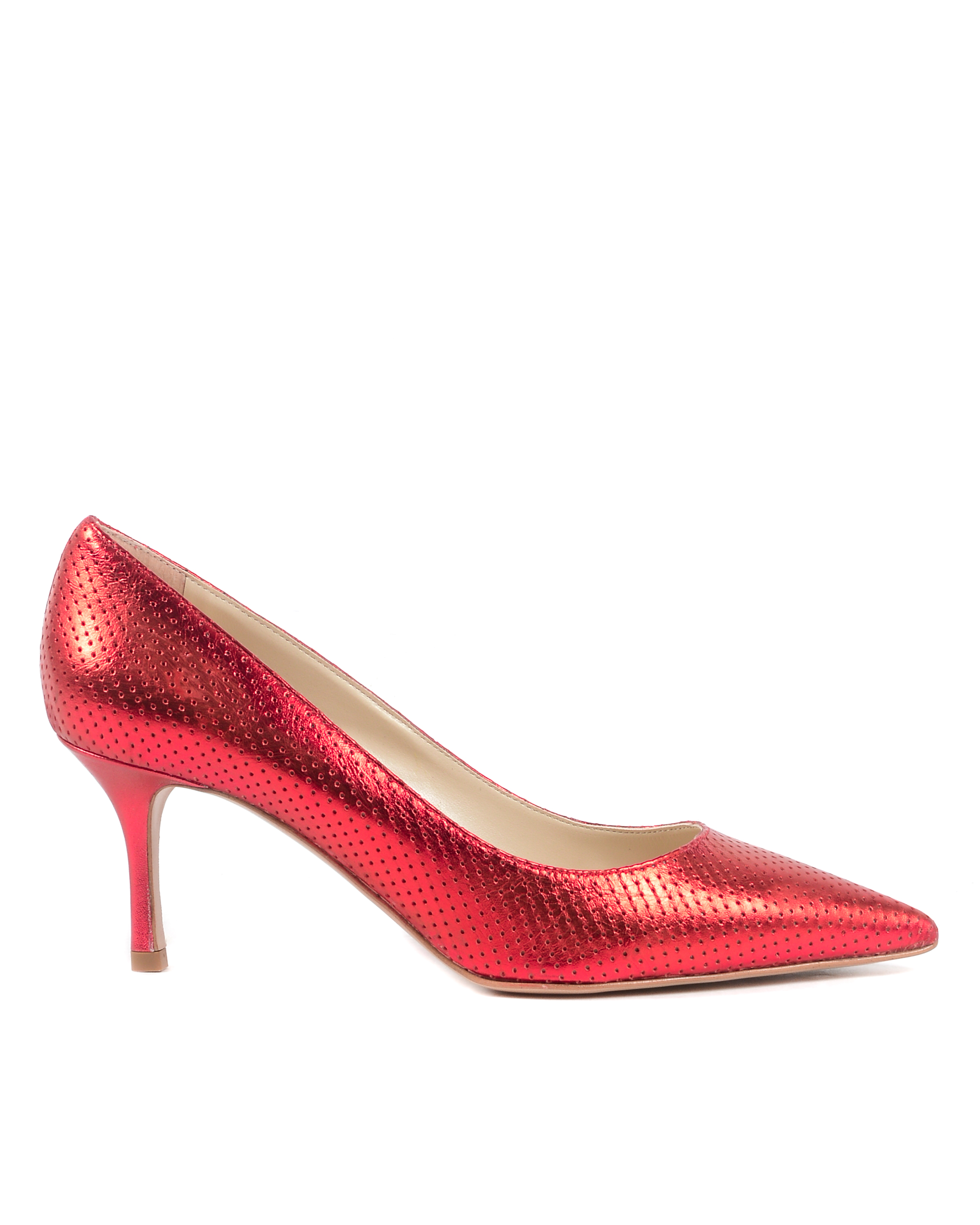 19V69 Italia Womens Pump LamÃ¨ Red DEC65 TRAF ROSSO LAM