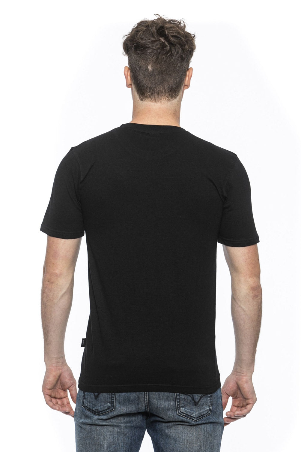 19V69 Italia T-shirt da uomo nera MIKE BLACK