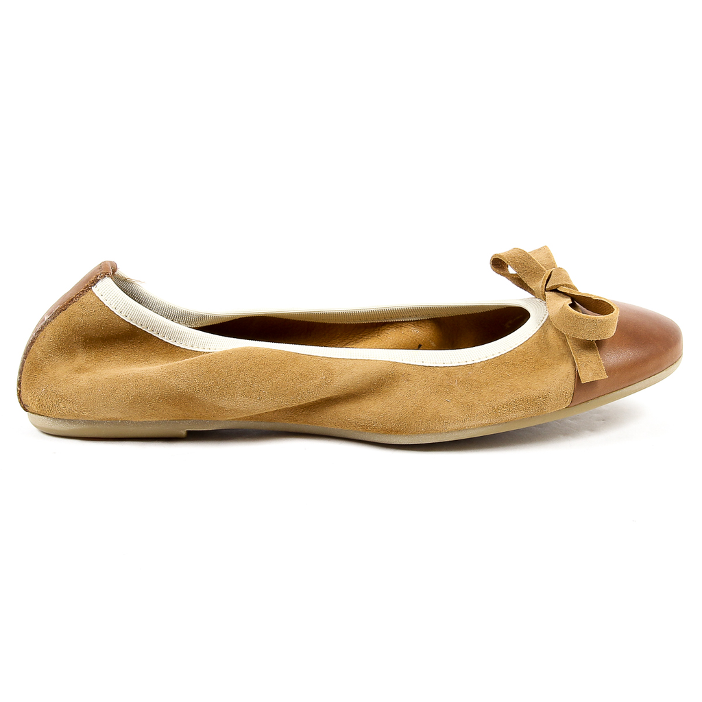 V 1969 Italia Womens Soft Ballerina Brown PAMELA