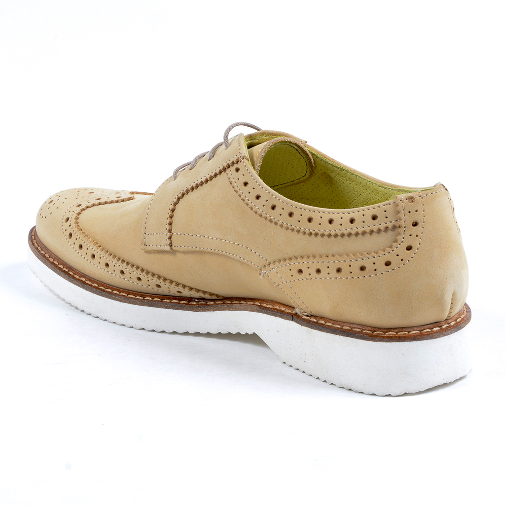 V 1969 Italia Scarpe Oxford Brogue da uomo Beige PEDRO