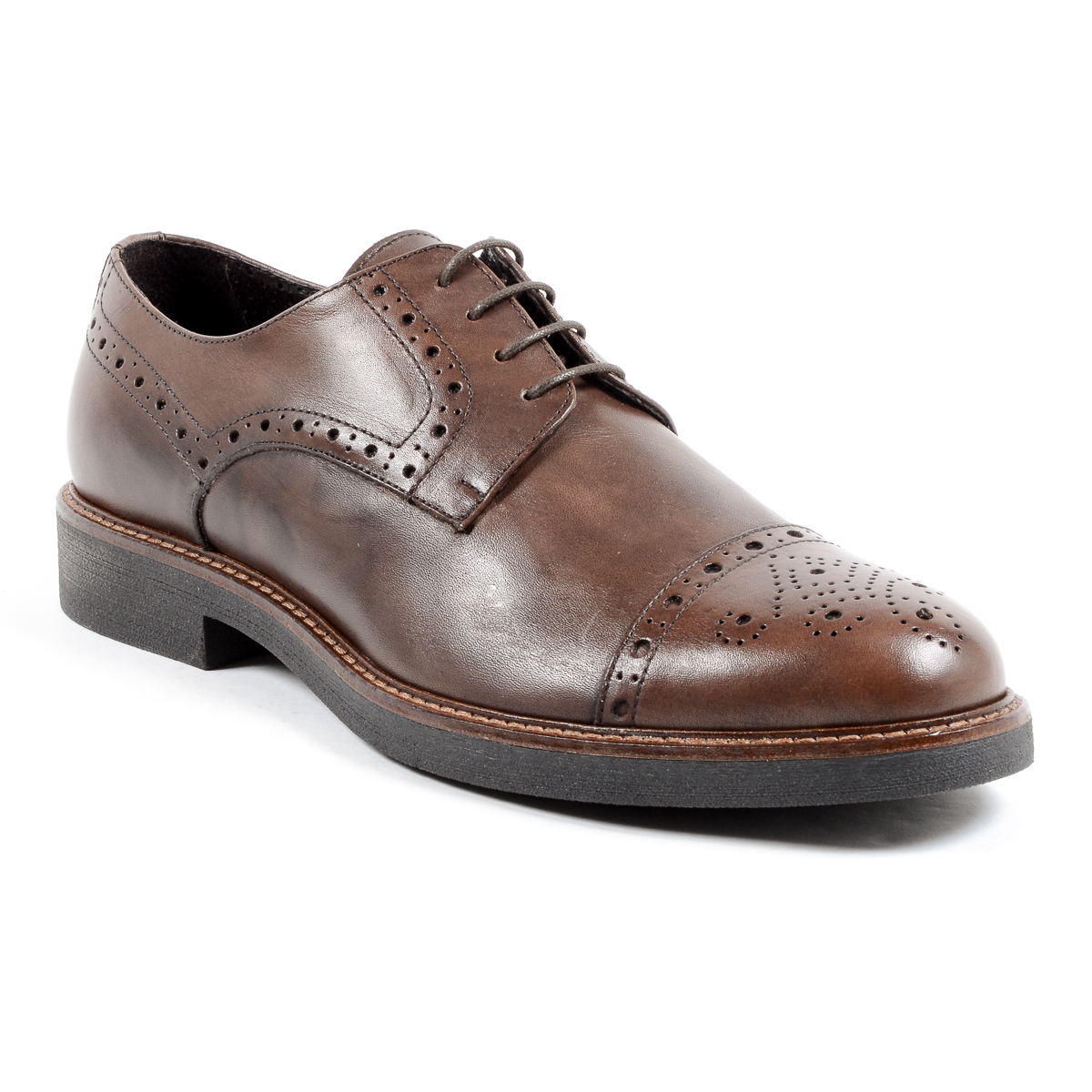 Andrew Charles Scarpa Brogue da Uomo Marrone LOU