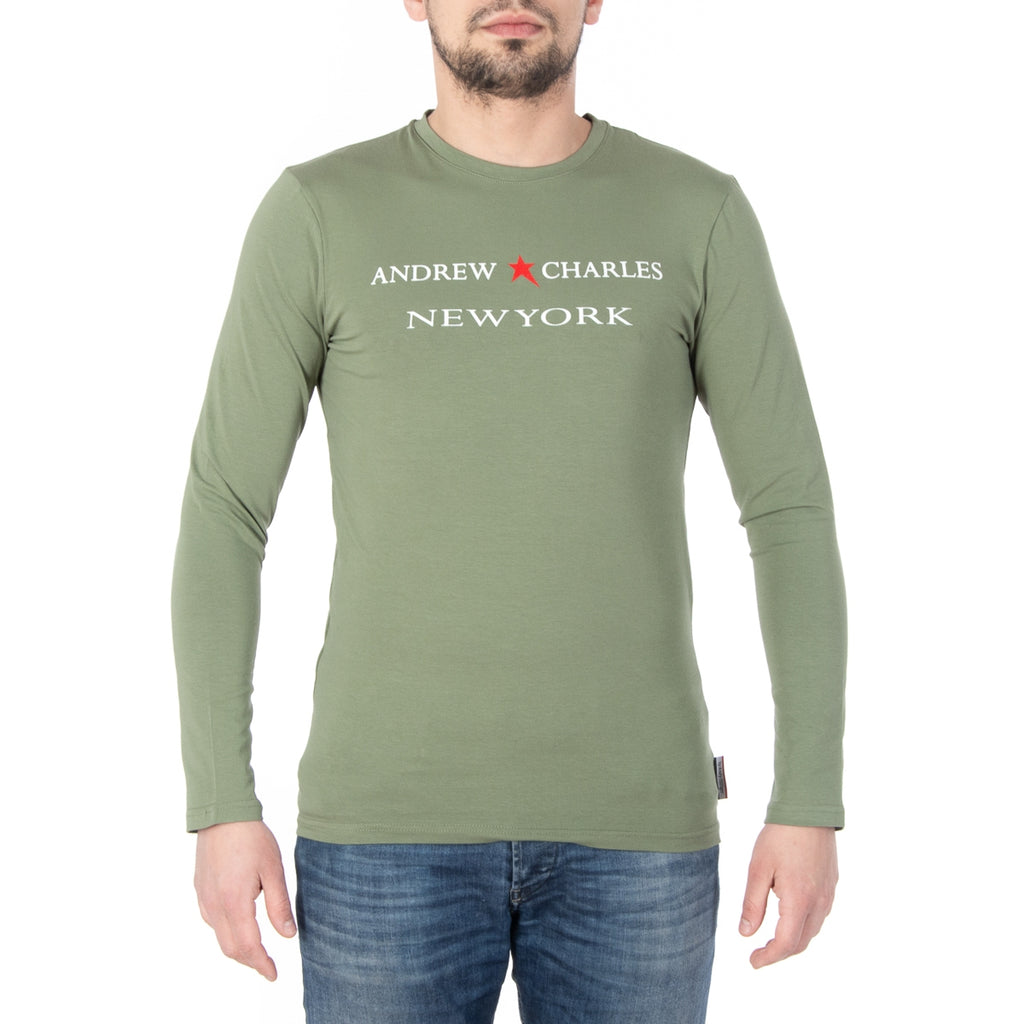 Andrew Charles By Andy Hilfiger T-shirt uomo LS TS160 031002 SELMA GREEN 003