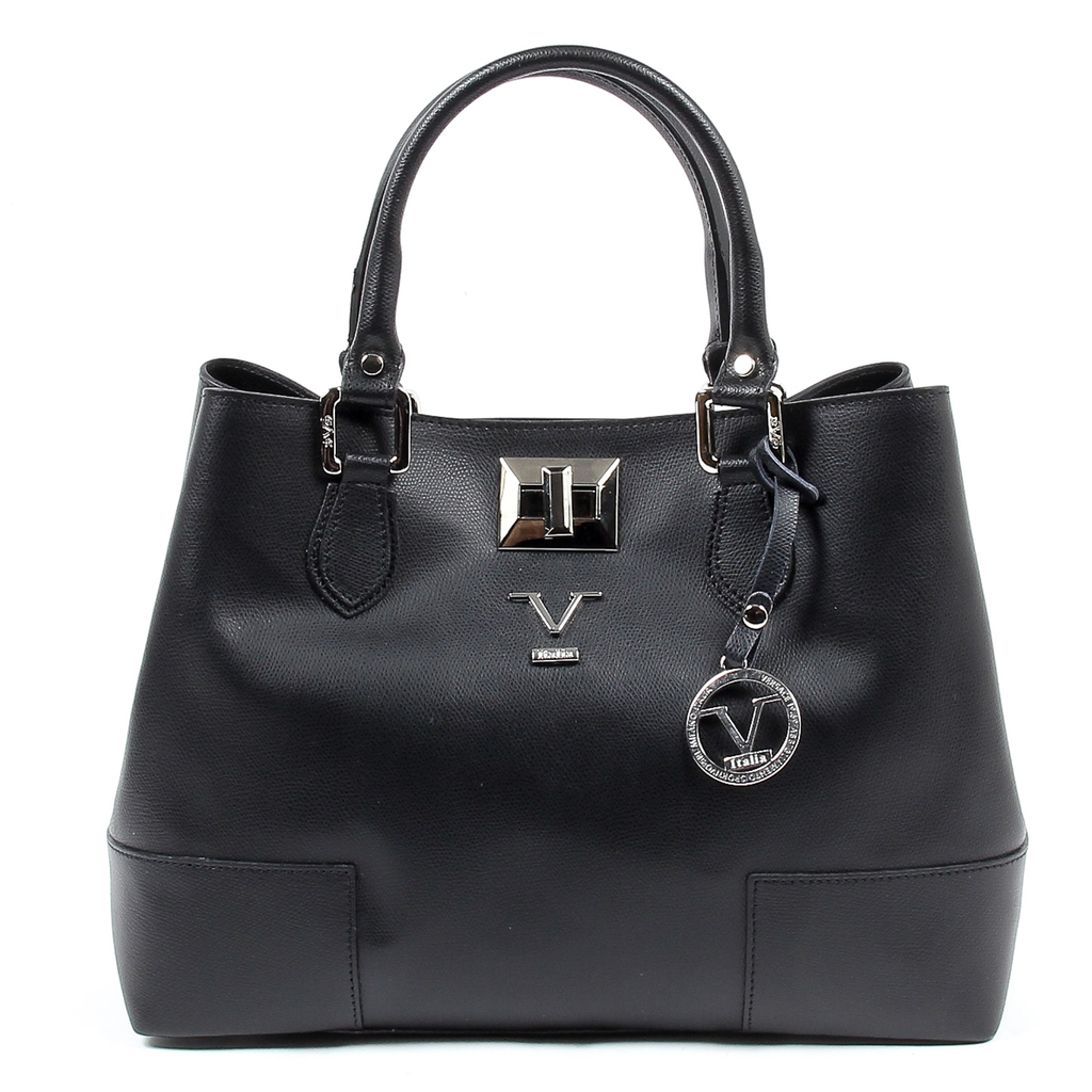 Borsa da donna V 1969 Italia V013-S PALMELLATO NERO